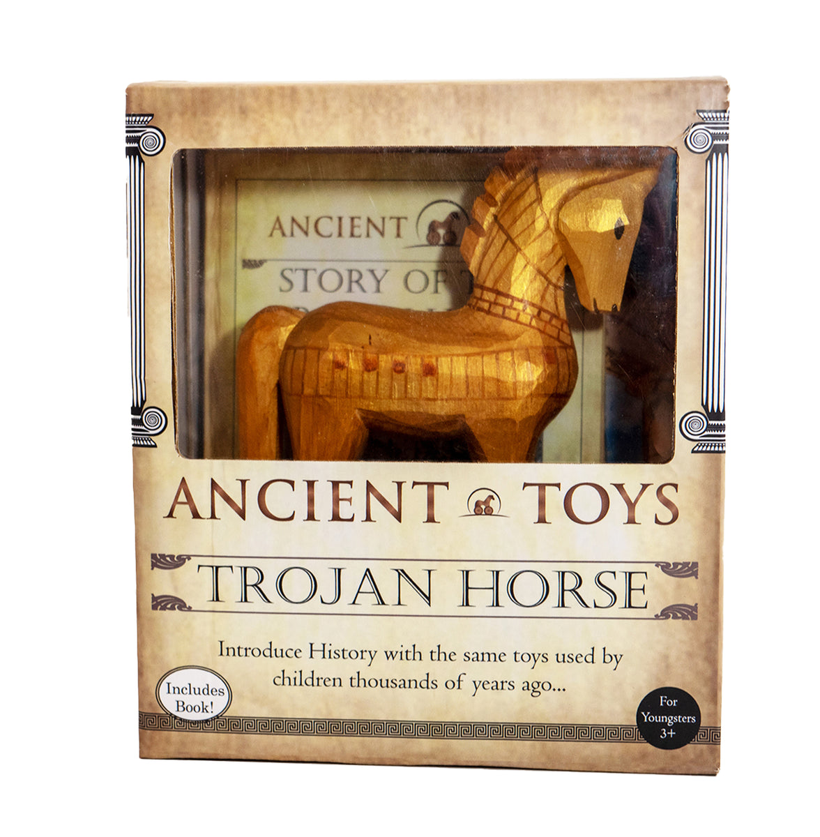 Ancient Toys™ – Trojan Horse Wooden Pull Toy – Johnny World Products