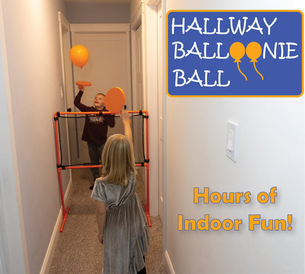 Hallway Balloonie Ball - Compact Indoor Balloon Volleyball Game for Narrow Spaces